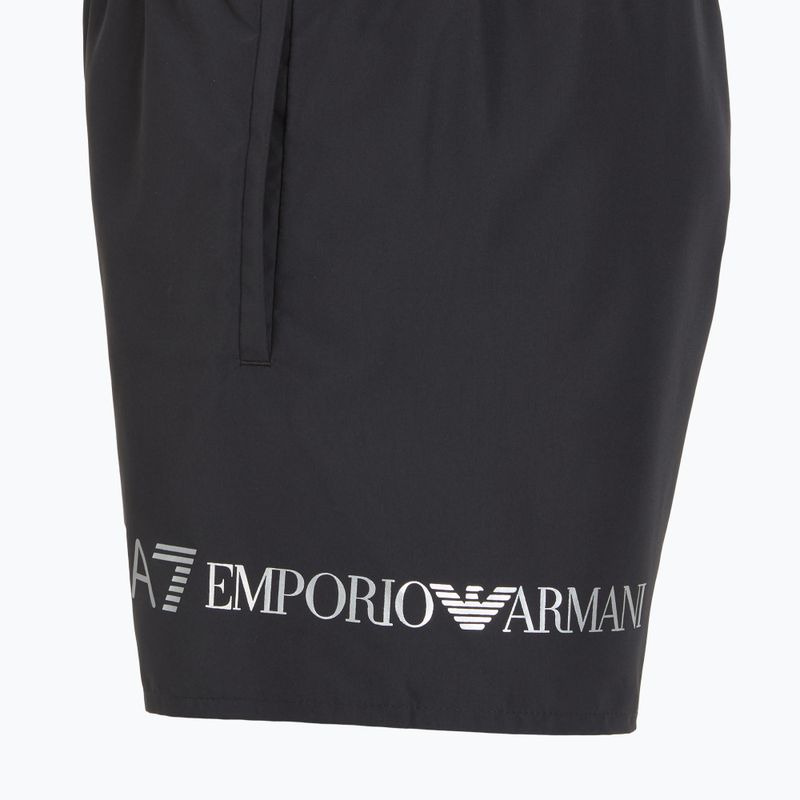 Мъжки бански EA7 Emporio Armani Extended Logo Boxer black / silver 3