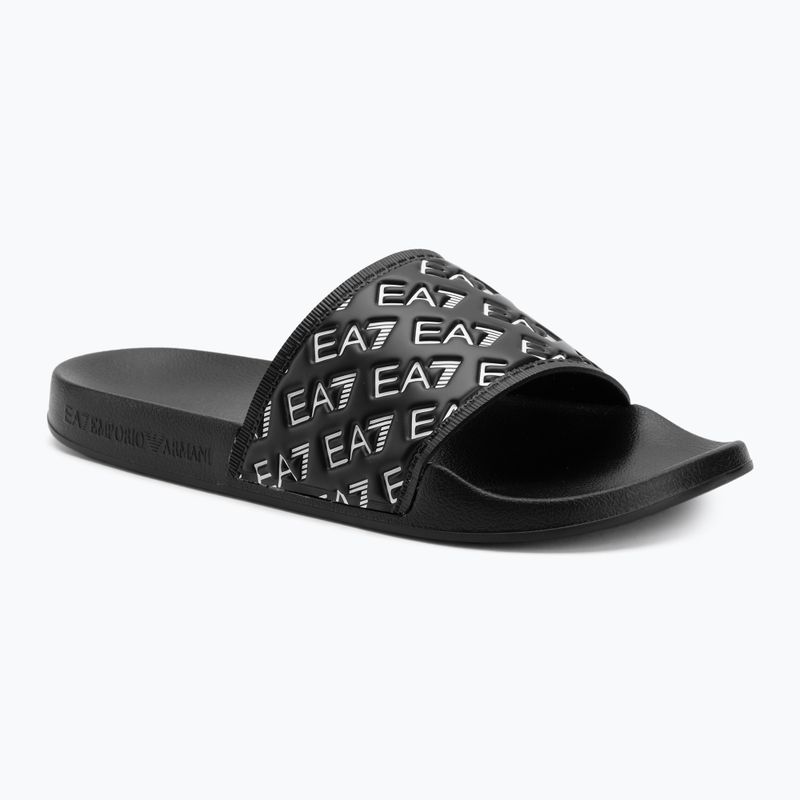 EA7 Emporio Armani Water Sports All Over джапанки изцяло черни / бели