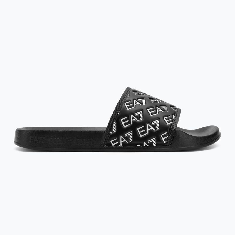 EA7 Emporio Armani Water Sports All Over джапанки изцяло черни / бели 2