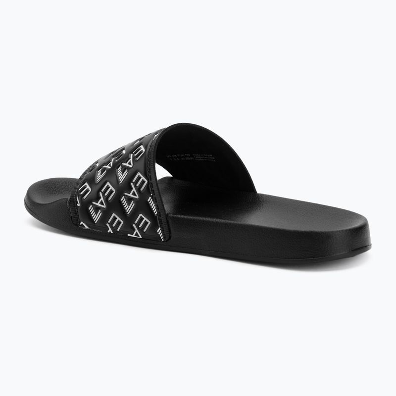 EA7 Emporio Armani Water Sports All Over джапанки изцяло черни / бели 3