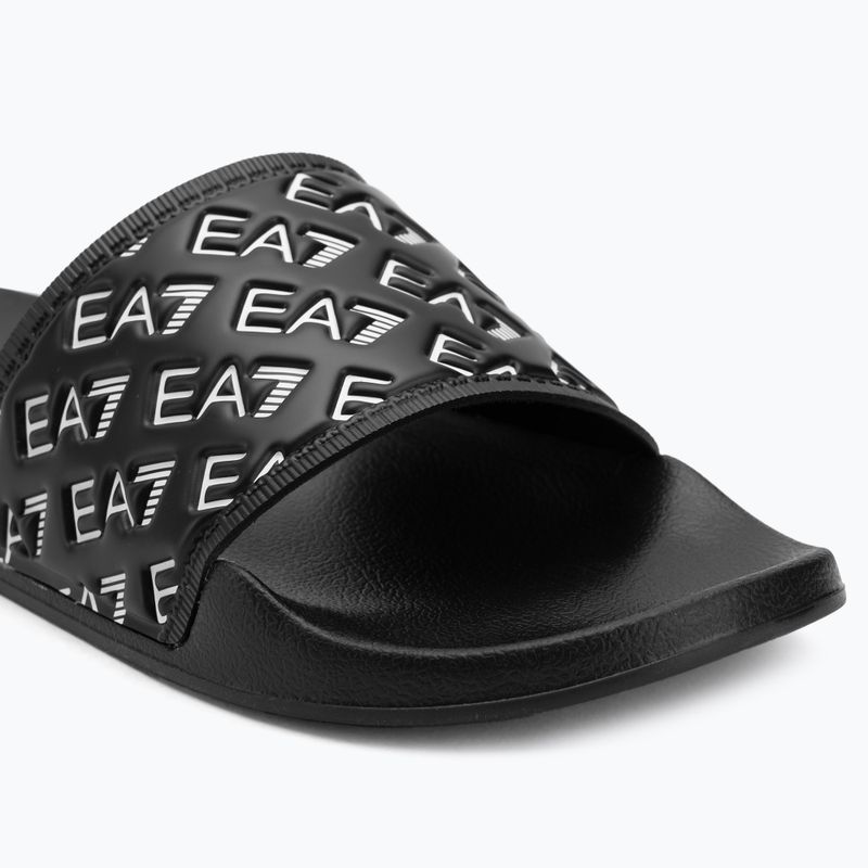EA7 Emporio Armani Water Sports All Over джапанки изцяло черни / бели 7