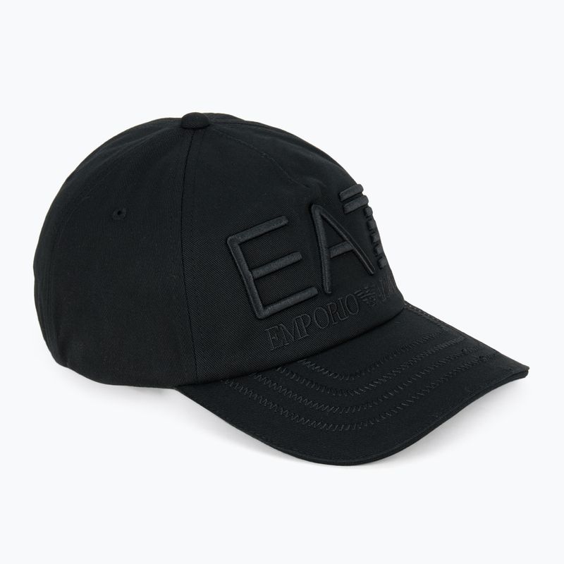 EA7 Emporio Armani Лого на влака Серия бродирана бейзболна шапка черна
