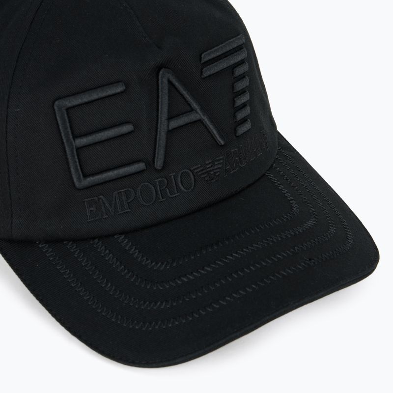 EA7 Emporio Armani Лого на влака Серия бродирана бейзболна шапка черна 3