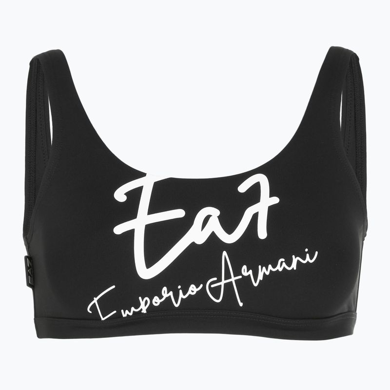 Дамски бански костюм от две части EA7 Emporio Armani Maxi Logo Bikini Top black 3