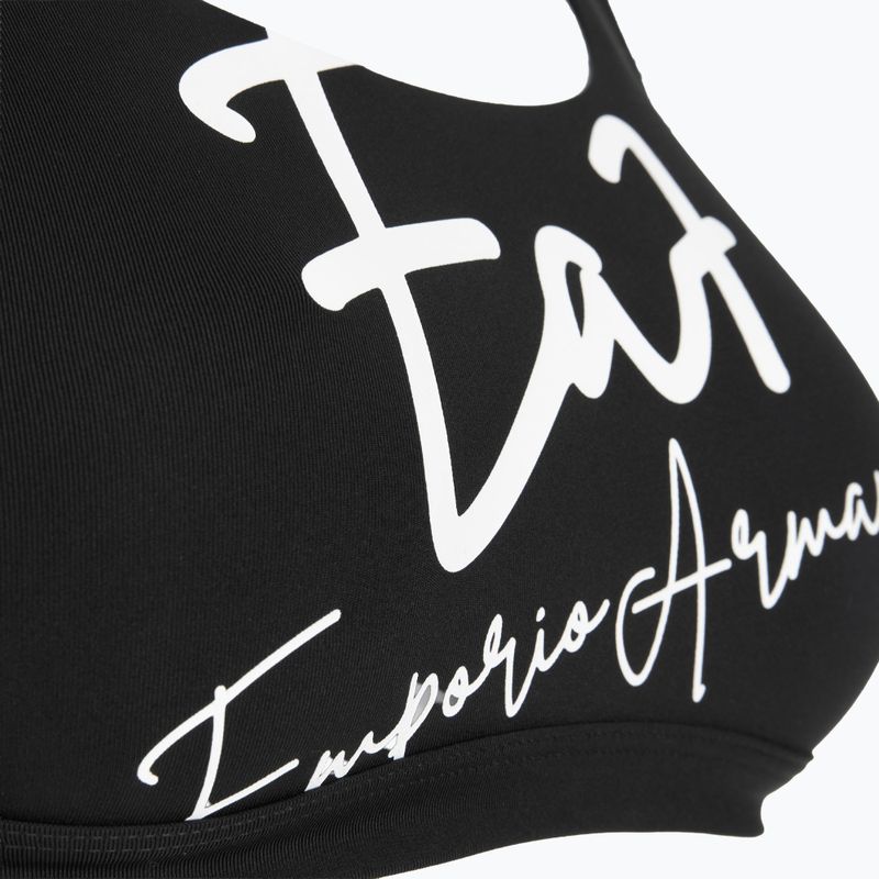 Дамски бански костюм от две части EA7 Emporio Armani Maxi Logo Bikini Top black 5