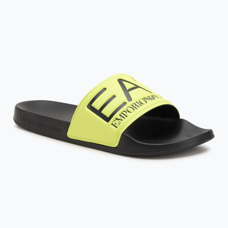 EA7 Emporio Armani Водни спортове Видимост жълто флуоро / черни джапанки