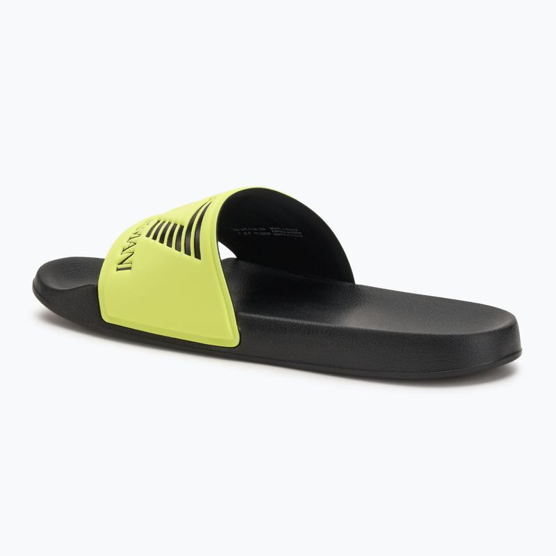 EA7 Emporio Armani Водни спортове Видимост жълто флуоро / черни джапанки 3