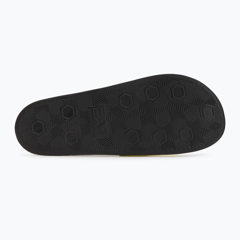 EA7 Emporio Armani Водни спортове Видимост жълто флуоро / черни джапанки 4