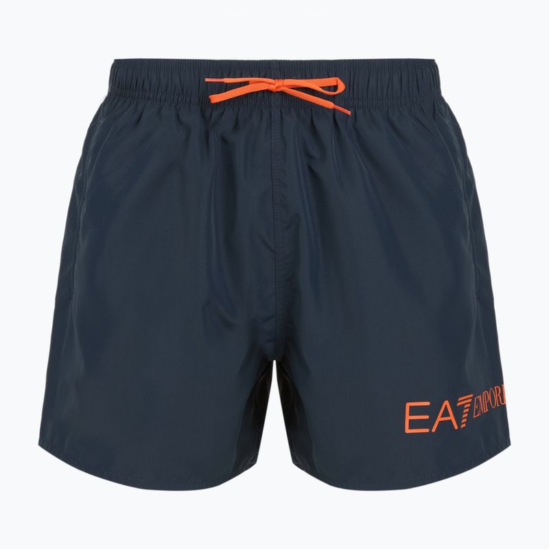Мъжки бански EA7 Emporio Armani Extended Logo Boxer armani blue / tangerine tango