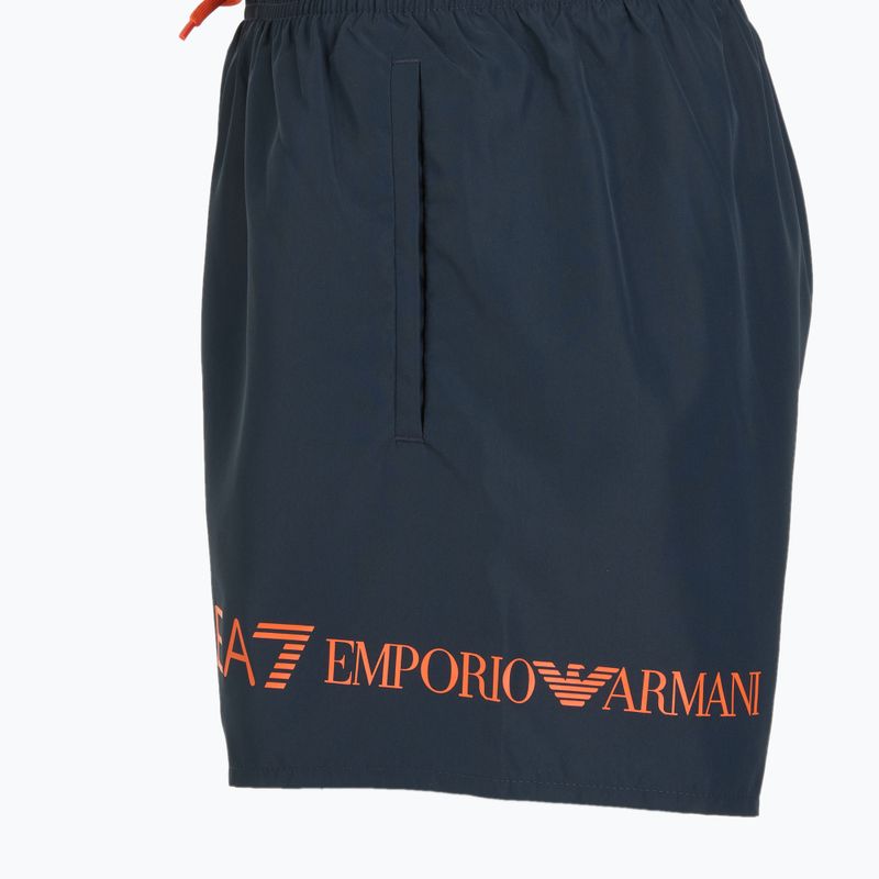 Мъжки бански EA7 Emporio Armani Extended Logo Boxer armani blue / tangerine tango 3