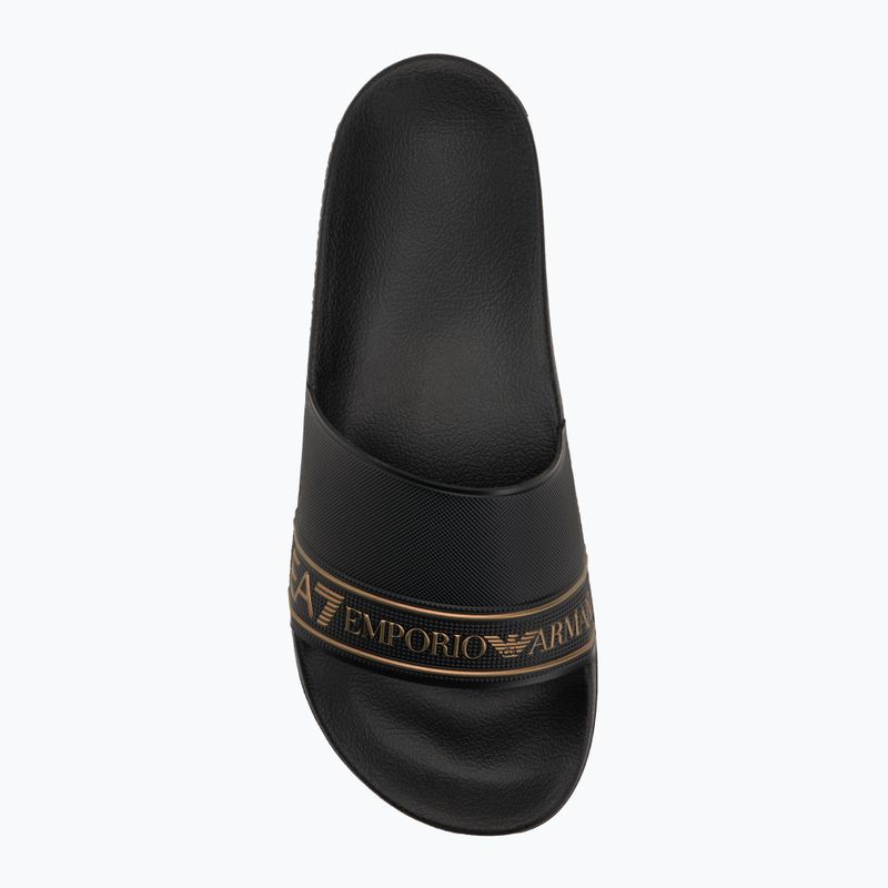 EA7 Emporio ArmaniWater Sports Tape джапанки изцяло черни / златни 5