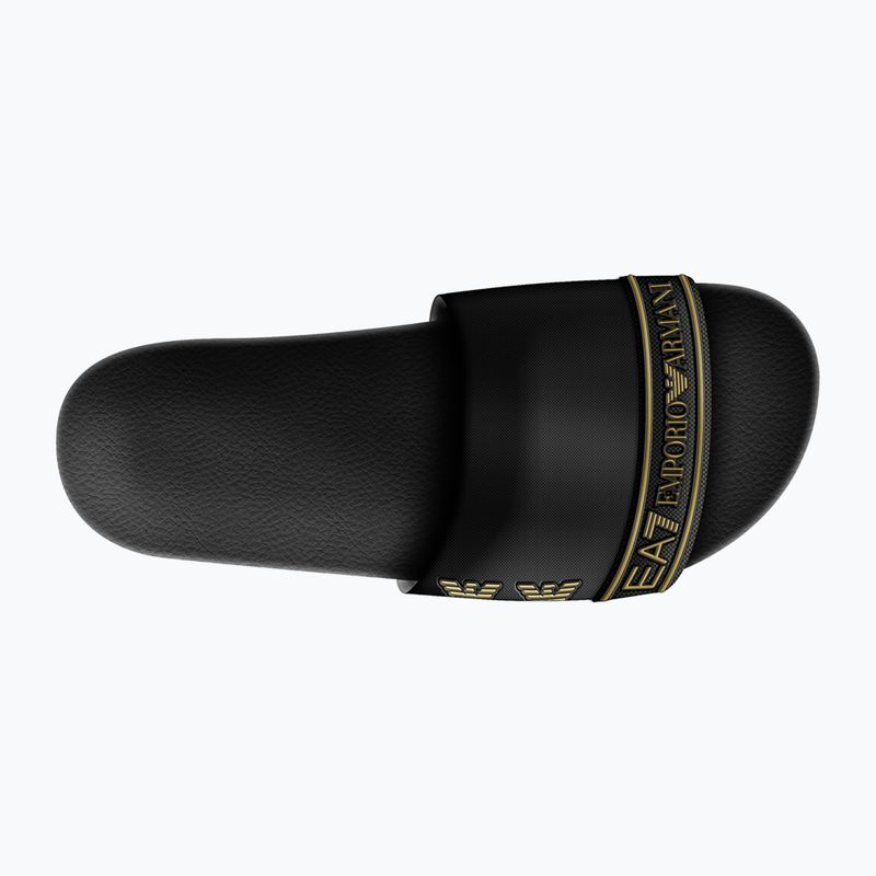 EA7 Emporio ArmaniWater Sports Tape джапанки изцяло черни / златни 9
