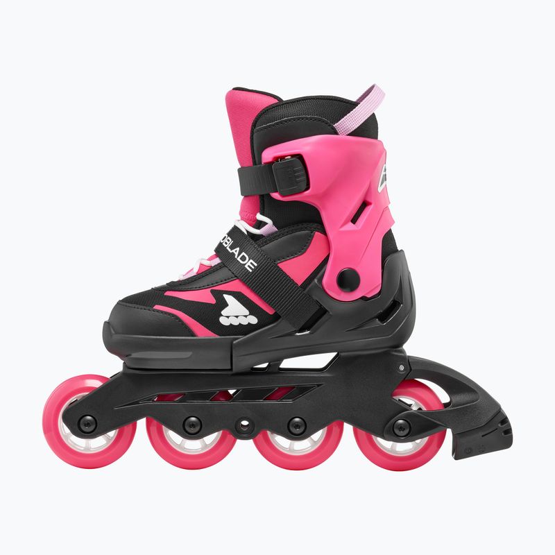 Детски ролери с протектори Rollerblade Microblade Combo Jr black/pink 3