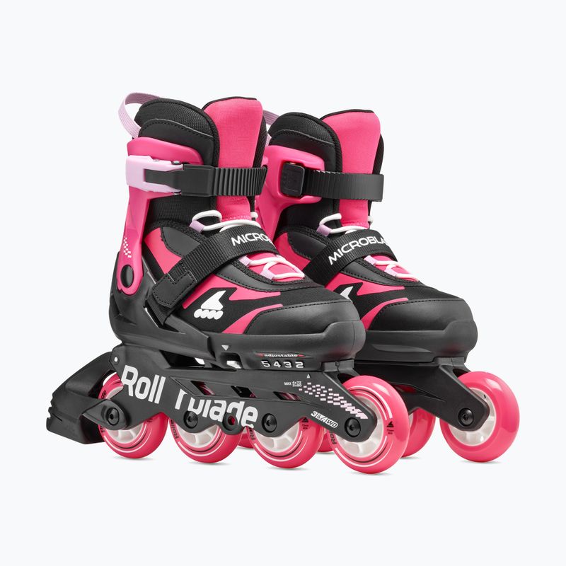 Детски ролери с протектори Rollerblade Microblade Combo Jr black/pink 6