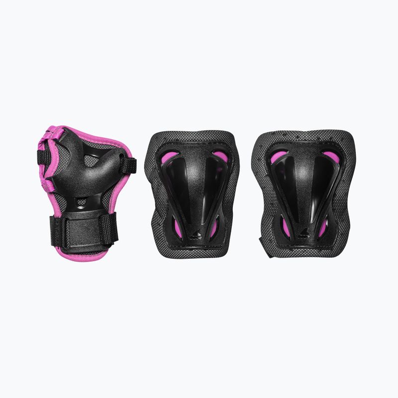 Детски ролери с протектори Rollerblade Microblade Combo Jr black/pink 7