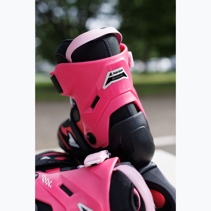 Детски ролери с протектори Rollerblade Microblade Combo Jr black/pink 9