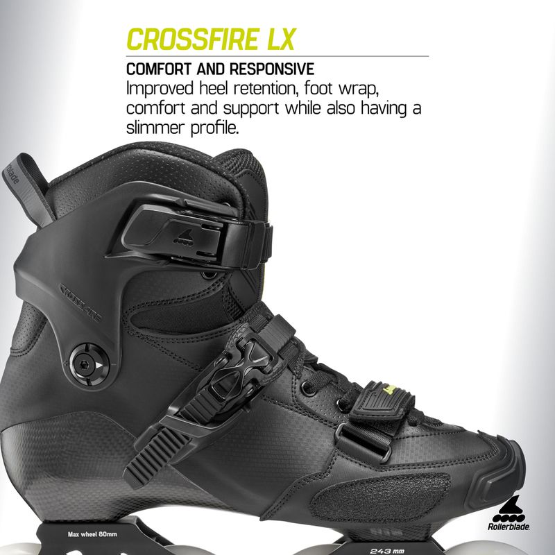 Мъжки ролери Rollerblade Crossfire LX black/lime 10