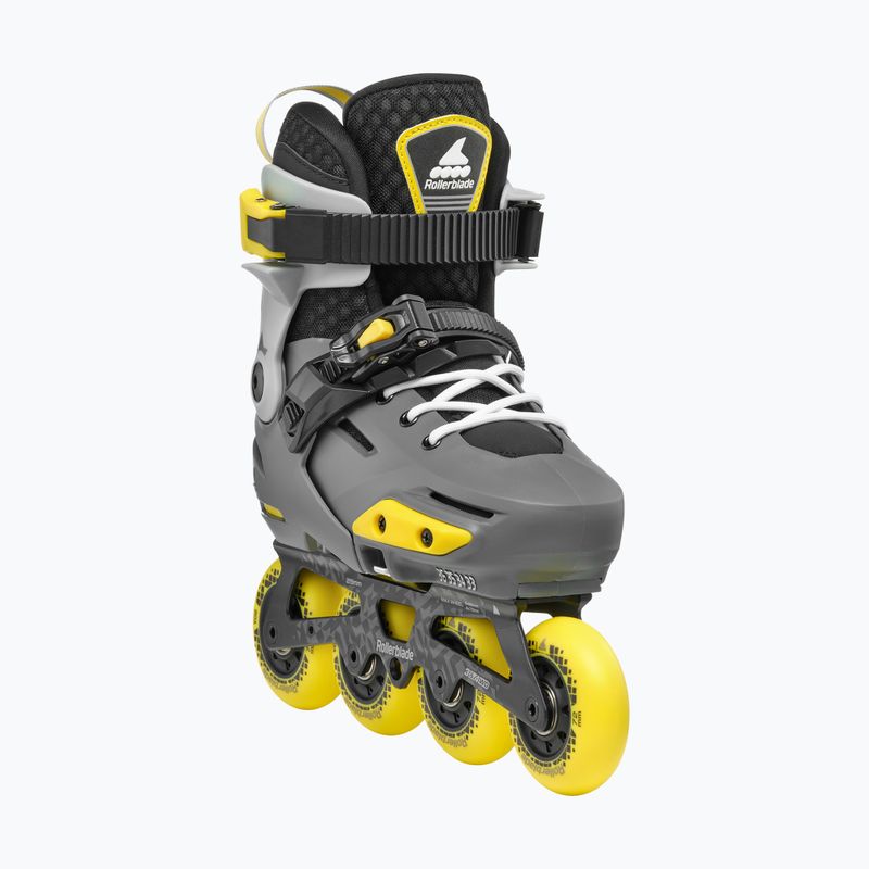 Детски ролкови кънки Rollerblade Apex Jr, въглен/жълт 4