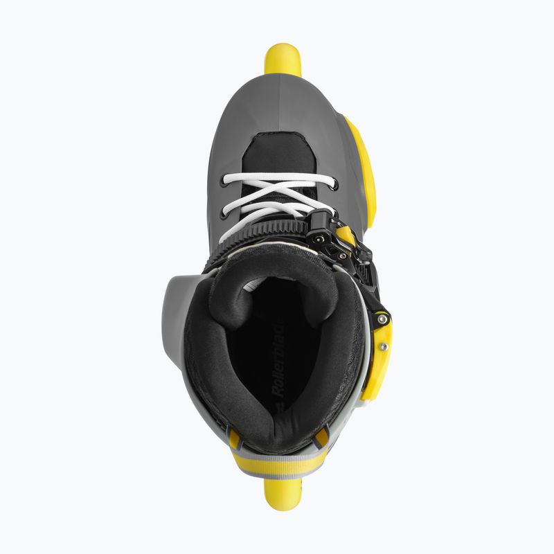 Детски ролкови кънки Rollerblade Apex Jr, въглен/жълт 6