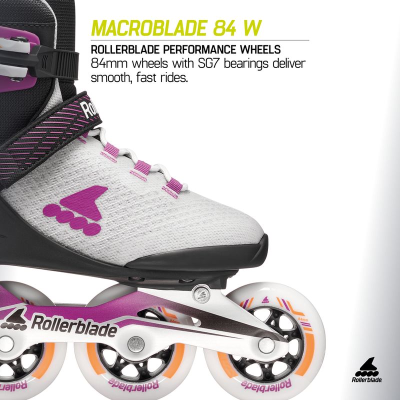 Дамски ролери Rollerblade Macroblade 84 W light grey/violet/orange 9