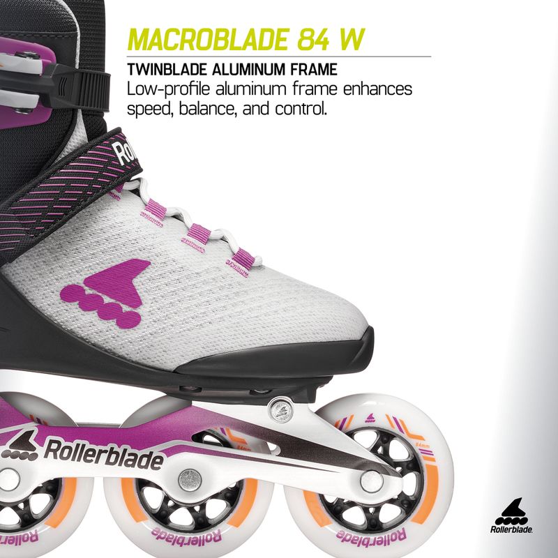 Дамски ролери Rollerblade Macroblade 84 W light grey/violet/orange 10