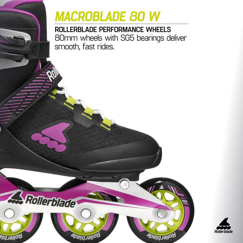 Дамски ролери Rollerblade Macroblade 80 W black/dark fuchsia 8