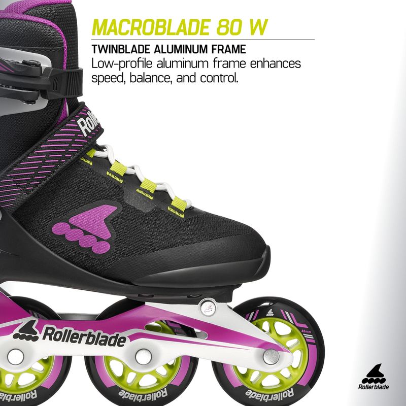 Дамски ролери Rollerblade Macroblade 80 W black/dark fuchsia 9