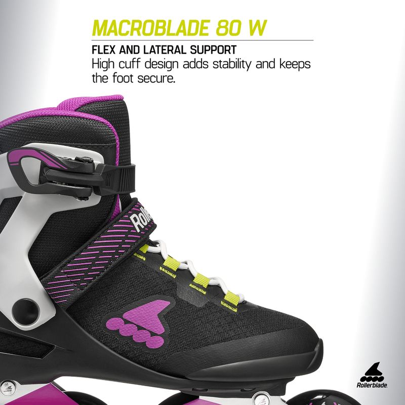 Дамски ролери Rollerblade Macroblade 80 W black/dark fuchsia 10