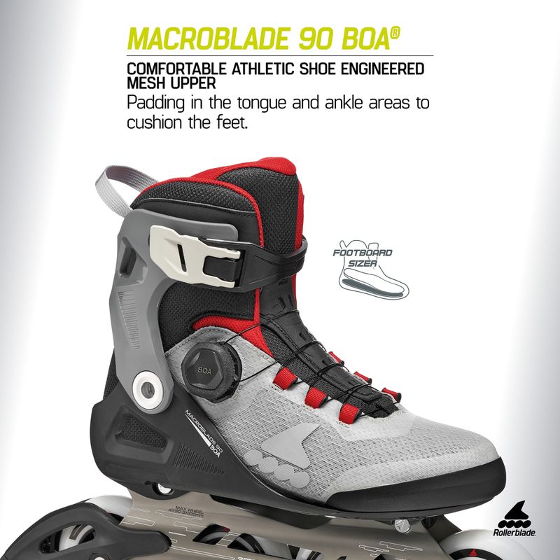 Мъжки ролери Rollerblade Macroblade 90 Boa black/grey/red 8
