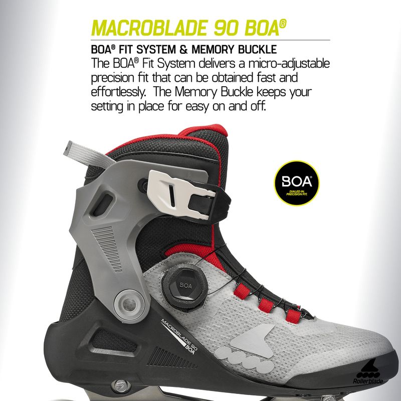 Мъжки ролери Rollerblade Macroblade 90 Boa black/grey/red 10
