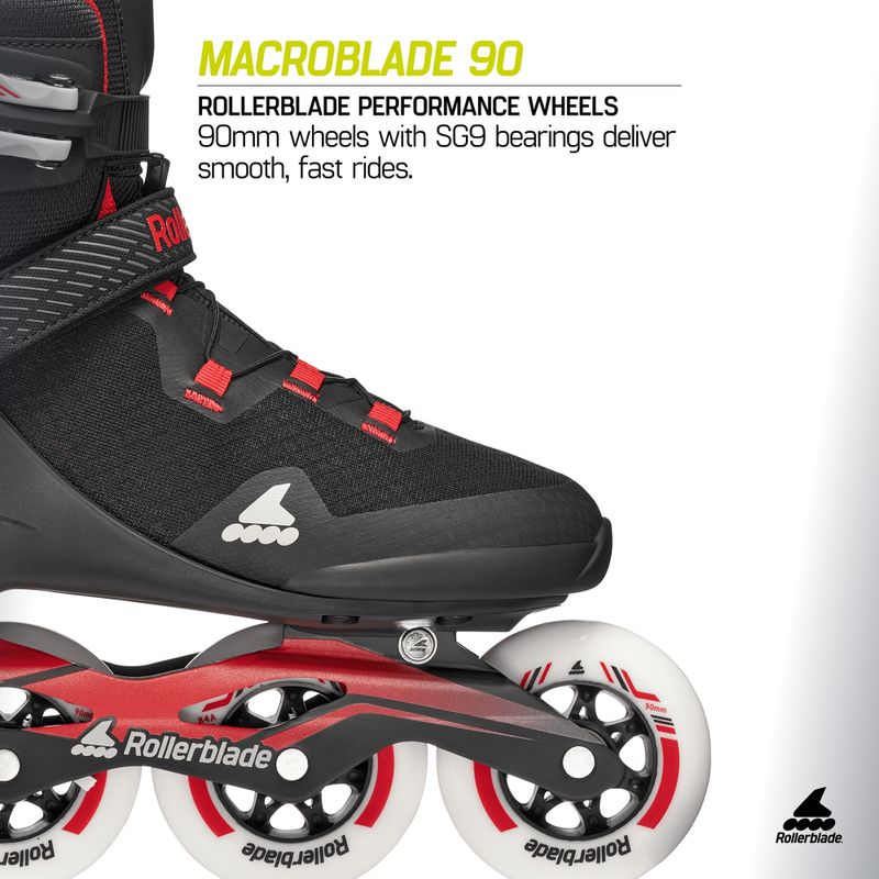 Мъжки ролери Rollerblade Macroblade 90 black/red 8