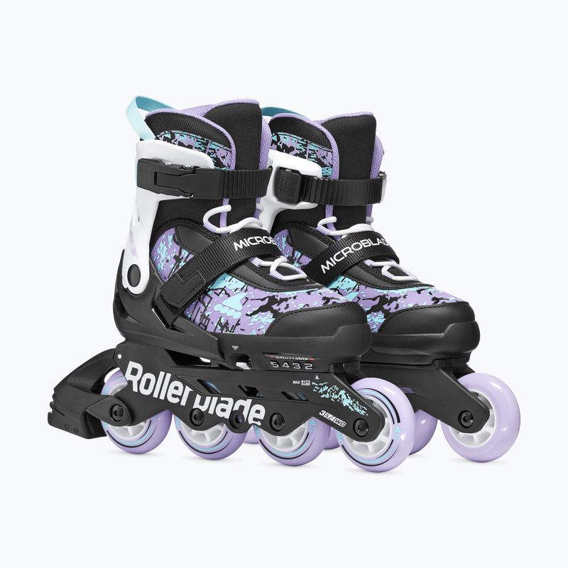 Детски ролери Rollerblade Microblade SL Jr black/lavender/light blue 4