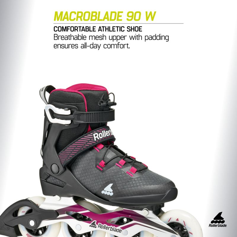Дамски ролери Rollerblade Macroblade 90 W black/burgundy/ocean green 8