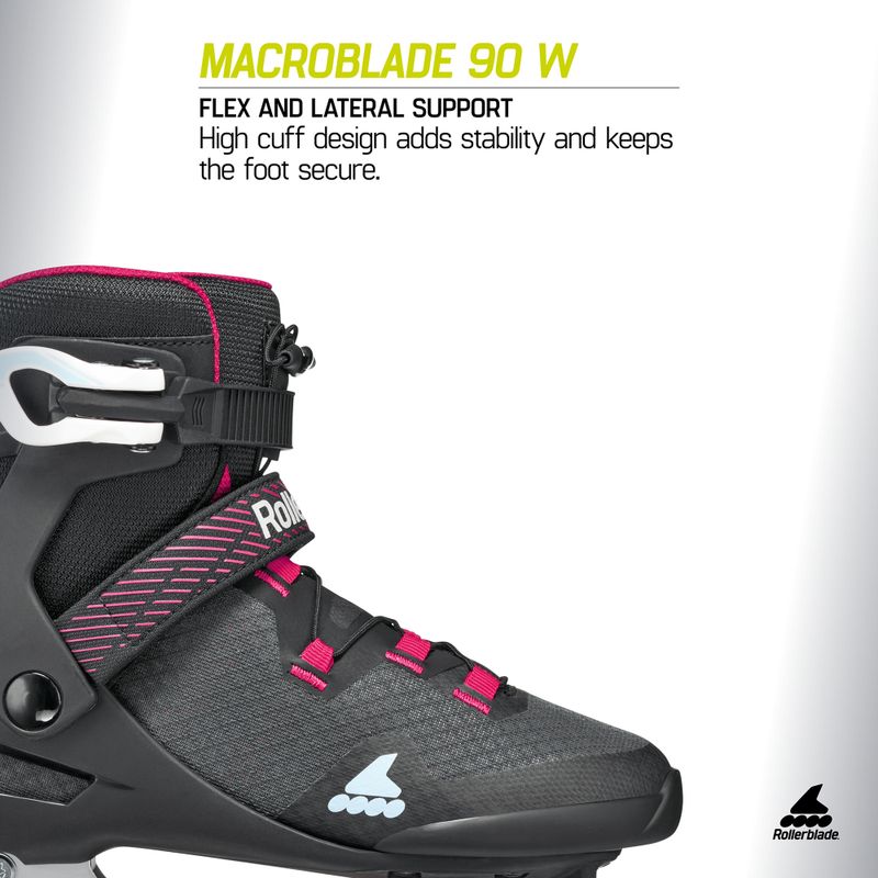 Дамски ролери Rollerblade Macroblade 90 W black/burgundy/ocean green 11