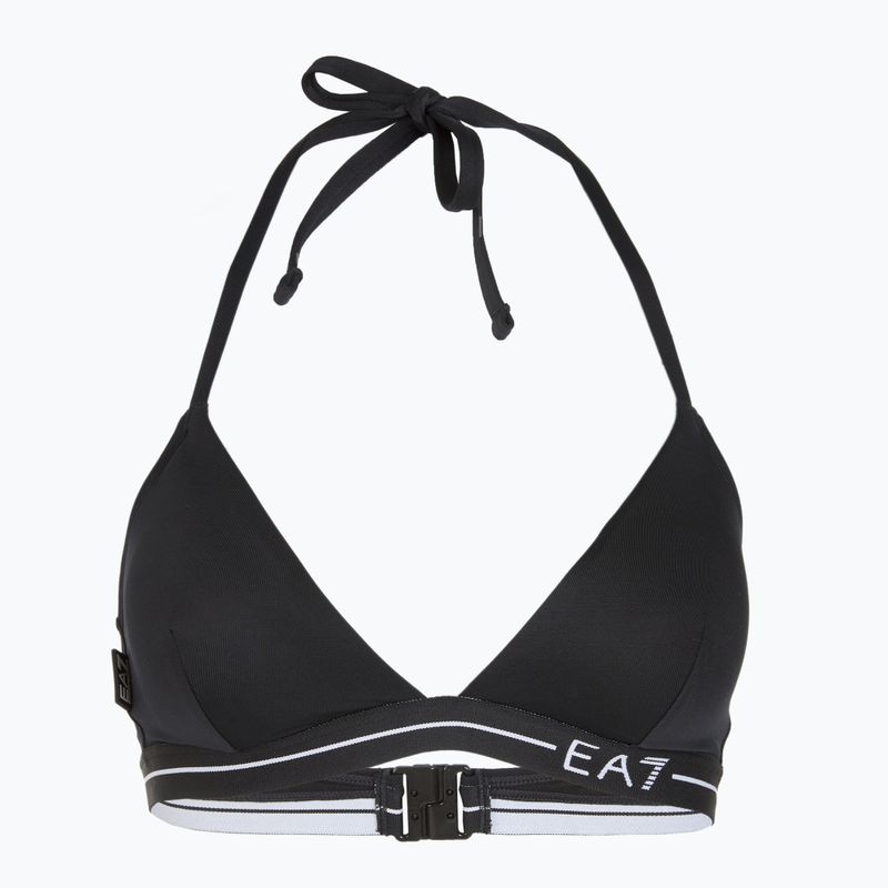 Дамски бански костюм от две части EA7 Emporio Armani Logo Tape Bikini Triangle black 3