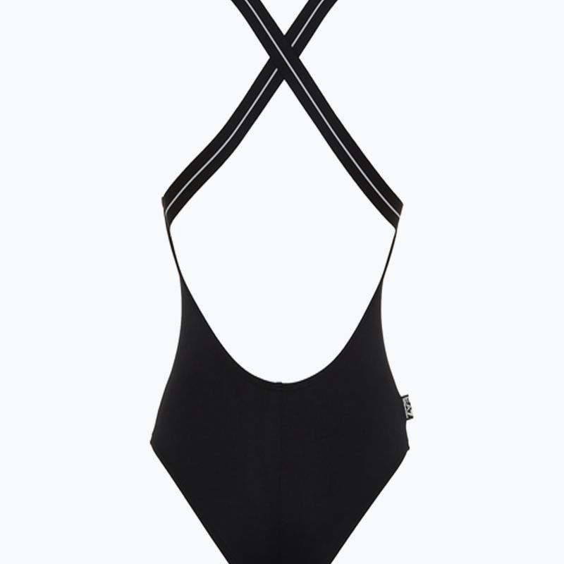 EA7 Emporio Armani Логотипна лента Едноцветен бански костюм черен 2
