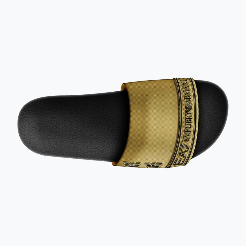 EA7 Emporio ArmaniWater Sports Tape джапанки черно / златно 9