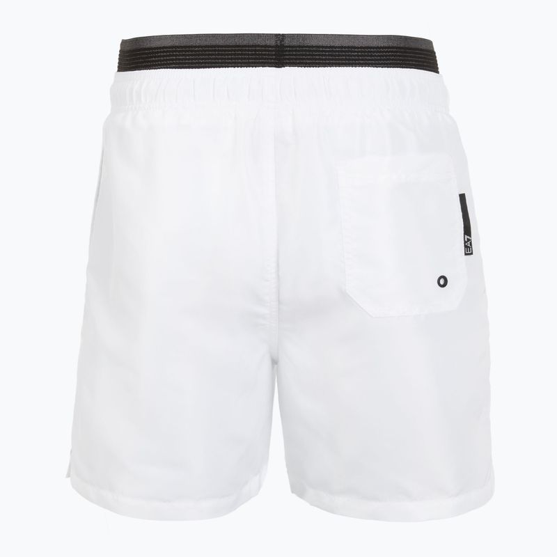 Мъжки EA7 Emporio Armani Logo Tape Boxer Swim Shorts white 2