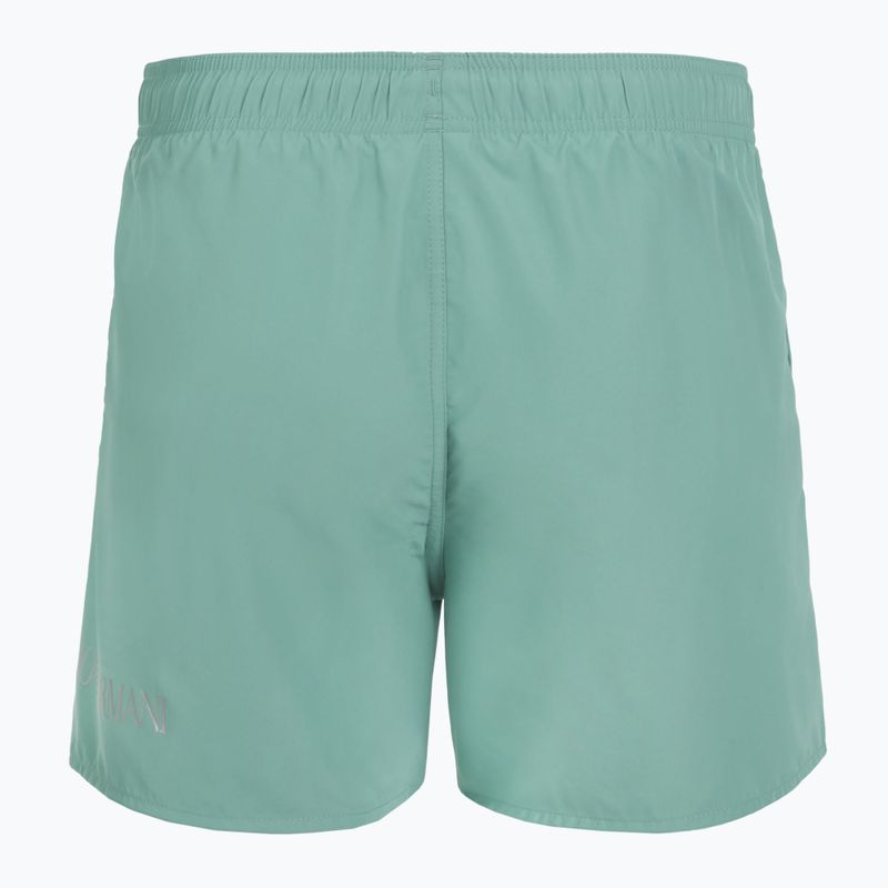 Мъжки бански EA7 Emporio Armani Extended Logo Boxer минерално синьо / сребристо 2