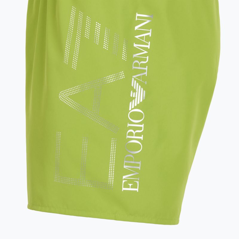 Мъжки EA7 Emporio Armani Къси панталони за плуване с голямо лого титанит / сребро 3