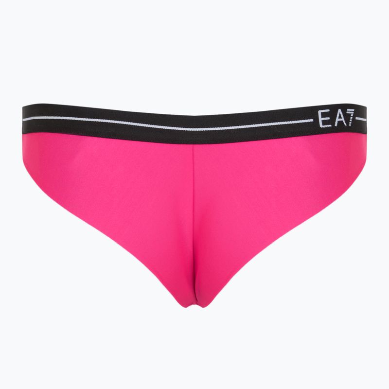 Дамски бански костюм от две части EA7 Emporio Armani Logo Tape Bikini Triangle neon pink 7