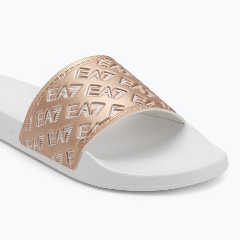 EA7 Emporio Armani Water Sports All Over бяло / розово злато джапанки 7
