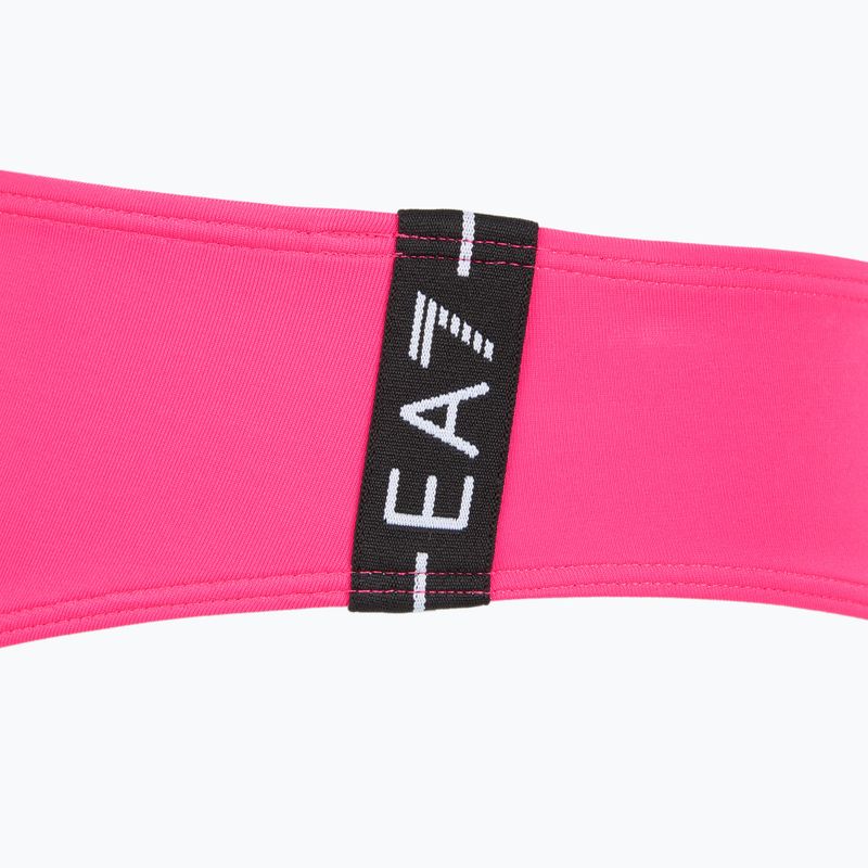 Дамски бански костюм от две части EA7 Emporio Armani Logo Tape Bikini Top neon pink 8