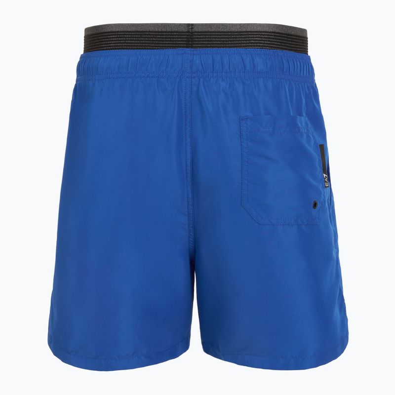 Мъжки бански EA7 Emporio Armani Logo Tape Boxer тюркоазено море 2