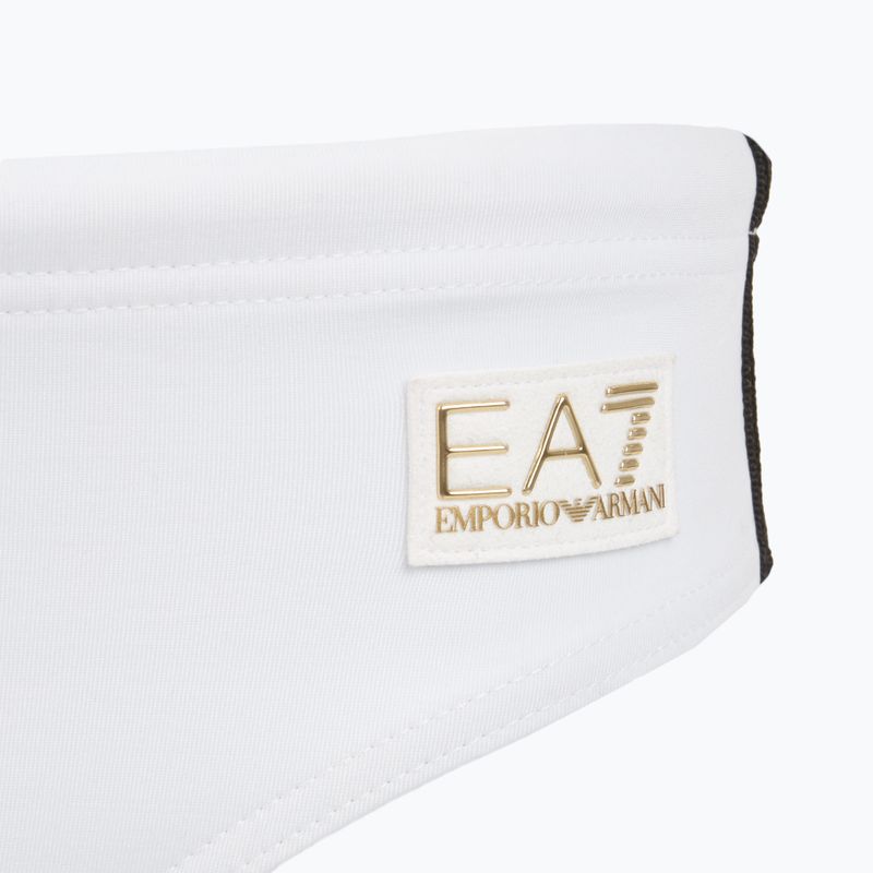 Мъжки EA7 Emporio Armani Gold Label Плувни гащи бели 3