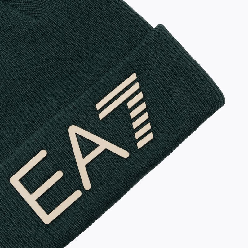 Зимна шапка EA7 Emporio Armani Mountain Logo Series Big Beanie silver pine 3