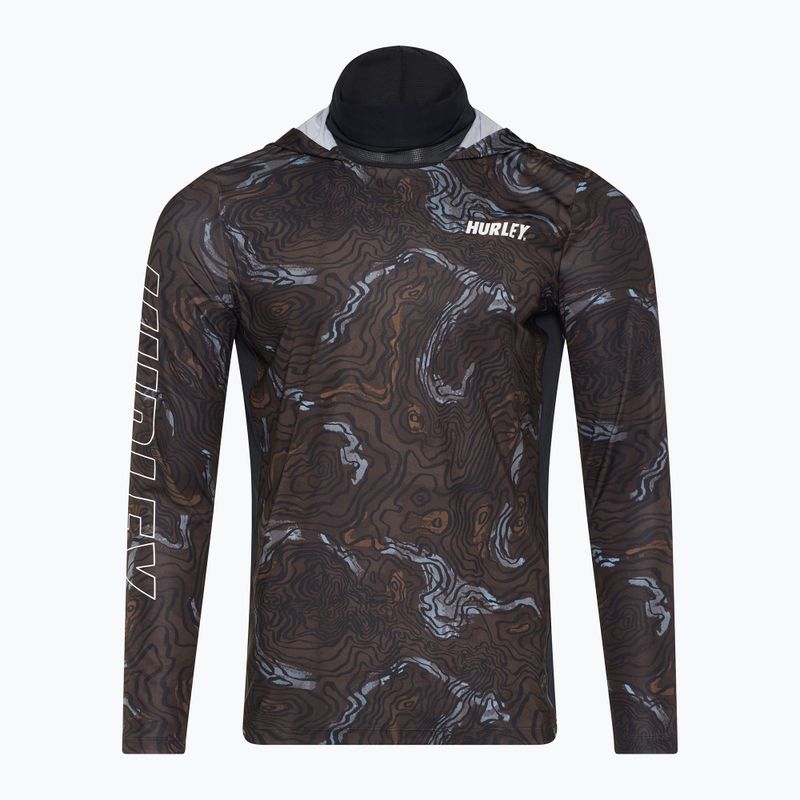 Мъжки Hurley H2O-Dri Atticus Moab UPF Hood Longsleeve black