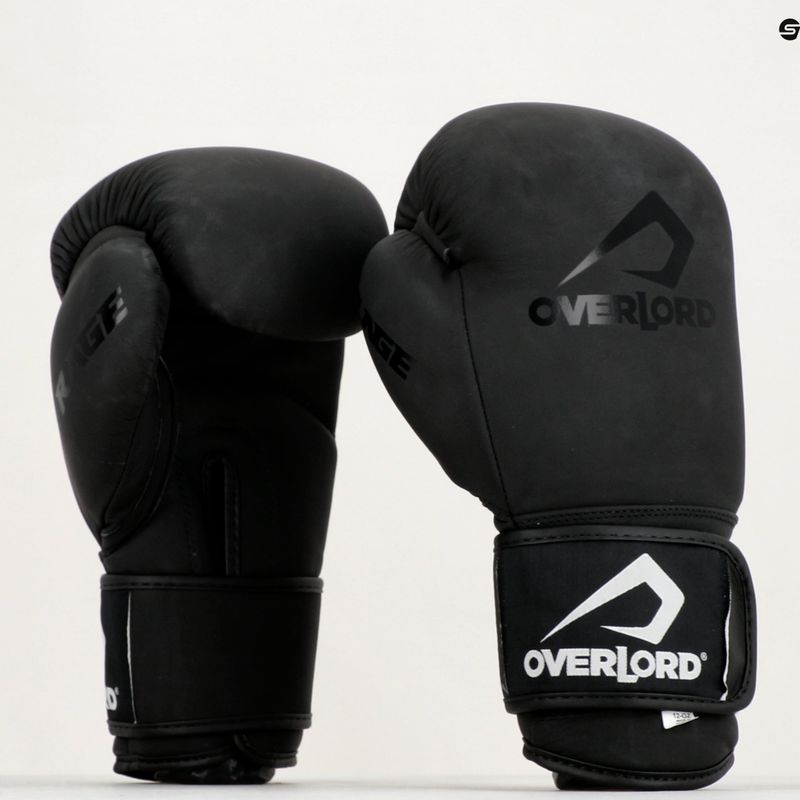 Черни боксови ръкавици Overlord Rage 100004-BK/10OZ 8