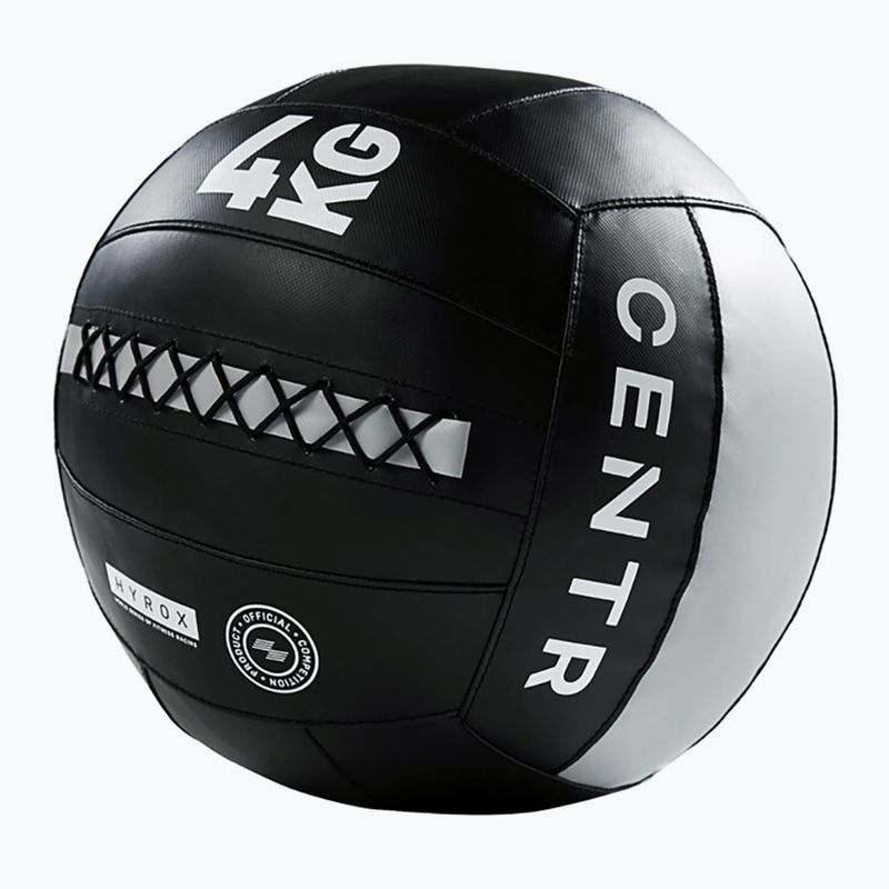 Медицинска топка CENTR Competition Wall Ball Centr x Hyrox 4 kg black 2