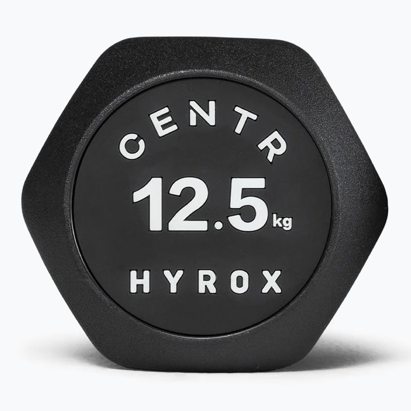 Дъмбел/Гира Centr Urethane Dumbbell Centr x Hyrox 12,5 kg black 3